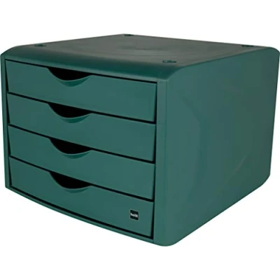 Bild av helit H6429582 Lådlåda &quot;the green chameleon&quot; av återvunnen plast blå ängel certifierad, ljusgrå, 1 styck