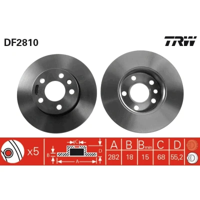 Bild av Bromsskiva TRW DF2810