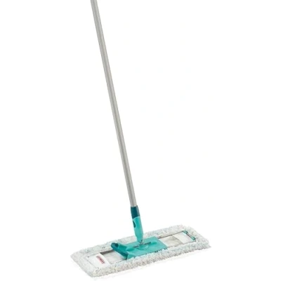 Bild av Leifheit Profi XL bomullsmopp plus med premium aluminiumhandtag 140 cm, 42 cm stort platt golvmopphuvud, 360 universell fog för enkel styrning, mycket absorberande, mopp sten och kakelgolv