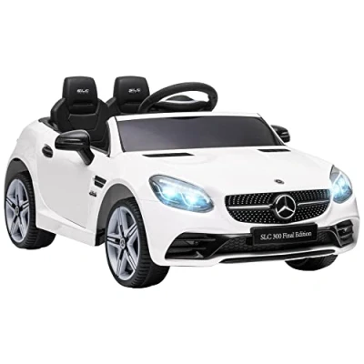 Bild av AIYAPLAY barn elbil Mercedes SLC 300, 12 V, V. Max. 5 km/h ljudeffekter + ljus, 2,4G föräldrafjärrkontroll, elfordon 3 till 6 år, röd