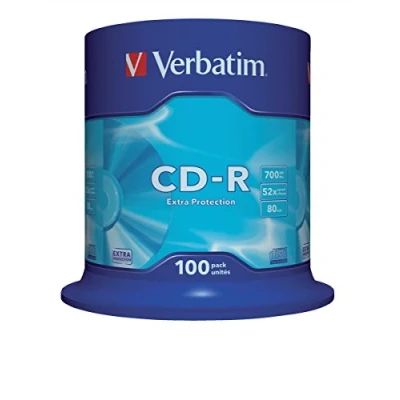 Bild av Verbatim CD R, 52x, 700MB/80min, 100 pack spindel, Extra protection