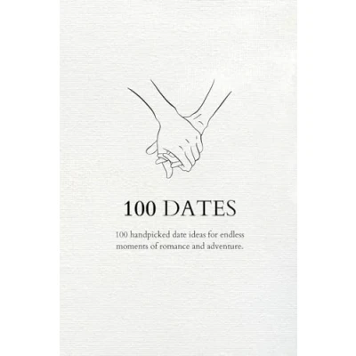 Bild av 100 Dates: Elevate your Date Nights! Creative Ideas for Unforgettable Moments of Romance and Adventure Bucket List Book Couples Line Art Design