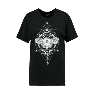 Bild av Mister Tee MOTH Tshirt med print, Storlek: XS, Black