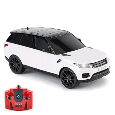 Bild av CMJ RC CarsTM Range Rover Sport Remote Control Car 1:24 scale with Working LED Lights, Radio Controlled Supercar (Range White)