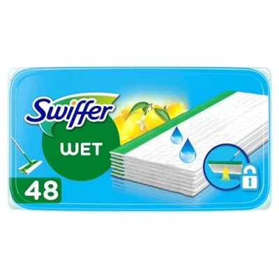 Bild av Swiffer Sweeper Fuktiga Refiller För Golv Med Lemon Fresh Doft, 2x24st, Snabb Och Enkel Rengöring