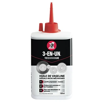 Bild av 3 EN UN Technique petroleumolja, extra fin, absorberar snabbt, kompatibel med alla metaller, exakt användning och dosering möjlig, 100 ml