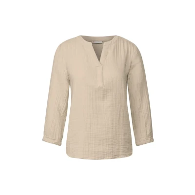 Bild av Street One muslintunika för kvinnor, Coastal Beige, 34