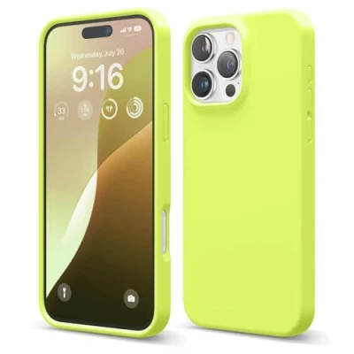 Bild av elago Kompatibel med iPhone 16 Pro Max fodral, premium flytande silikonfodral, heltäckande skydd, stötsäkert och smalt telefonfodral, reptåligt mjukt mikrofiberfoder, 6.9
