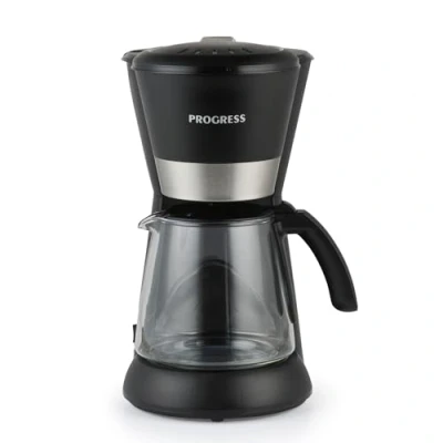 Bild av Progress EK6160PVDE Filterkaffebehållare 1,5 l kaffebehållare, 10 fack, glasaraffe, anti tropf, wiederverwendbarer filter, 40 minuters uppvärmningsfunktion, automatisk avstängning, 1080 W