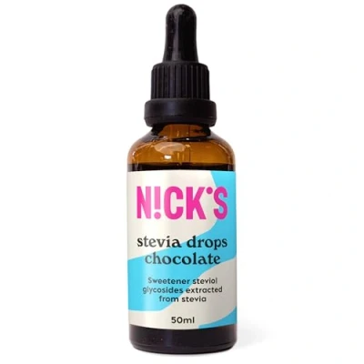 Bild av NICKS Stevia Drops Choklad Flytande Sötningsmedel Kalorifri (50ml) Sockerfri Keto Sockerersättning, Low Carb Sötning Steviadroppar med smak Chocolate