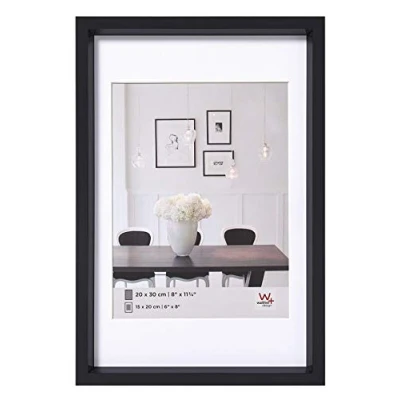 Bild av walther design tavelram svart 50 x 70 cm med passepartout, Steel Style plastram ES070B