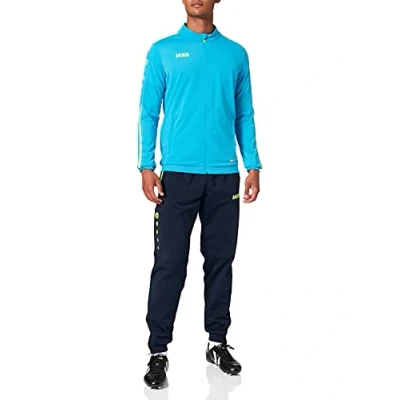 Bild av JAKO Herr träningsoverall polyester striker 2.0, blå/neongul, XL, M9119