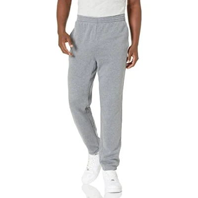 Bild av Amazon Essentials Men&#039;s Sweatpants i fleece med sluten botten (finns Big &amp; Tall), Grå ljung, XS