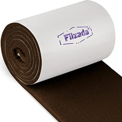 Bild av Filzada® 1x filt glider självhäftande rulle (100 x 10 cm) vit professionell möbel med idealisk vidhäftningsförmåga