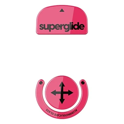 Bild av Superglide snabbaste och smidigaste musfötterna/skridskor gjorda med ultrastark felfritt glas supersnabbt slät hållbar sula för Logitech G PRO X Superlight (Magenta)
