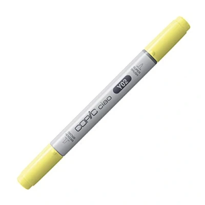 Bild av COPIC Ciao märkpenna typ Y 02, Canary Yellow, mångsidig layoutmärkpenna med en medelbred och penselspets