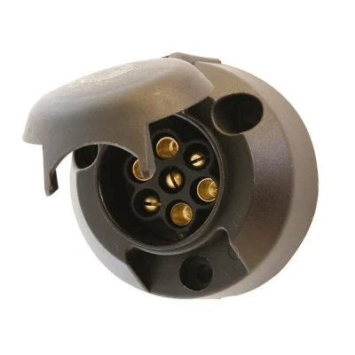 Bild av CARPOINT 0410005 Prise de remorque 12 7 Matière plastique avec enveloppe protectrice contre l&#039;eau projetée ISO 1724 N