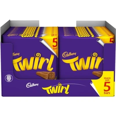 Bild av CADBURY Twirl enkel stång 20 x 5 stänger multipaket full låda original