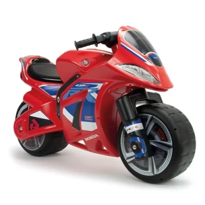 Bild av INJUSA Ride On Motorcykel Winner XL Honda Fireblade, för Barn 3 till 6 År, Breda Plasthjul och Föräldrarnas Bärhandtag, Sitthöjd 47 cm, Röd Färg