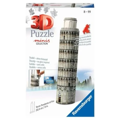 Bild av Ravensburger Puzzle 11247 3D pussel mini skiffer torn från Pisa 54 delar 8 år