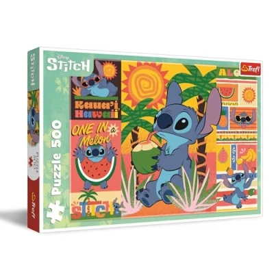 Bild av Trefl Lilo &amp; Stitch, Semester med Stitch pussel 500 bitar DIY läggspel Disneys sagofigurer, Kreativ underhållning, Lek, Klassiskt för vuxna och barn från 10 år