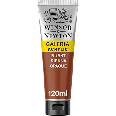 Bild av Winsor &amp; Newton 2131077 Galeria akrylfärg, hög pigmentering, ljusäkta, krispig konsistens, 120 ml tub, bränd siena ogenomskinlig