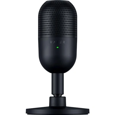 Bild av Razer Seiren V3 Mini Ultrakompakt USB mikrofon (14 mm kondensatormikrofon, superkardioid pickupmönster, Tap to Mute sensor med LED, stötdämpare) Svart