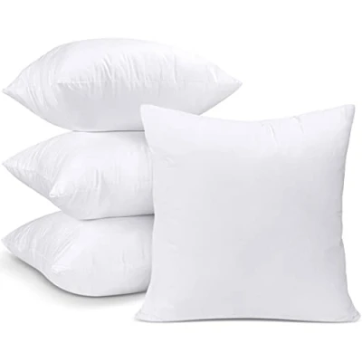 Bild av Utopia Bedding Innerkuddar (Set med 4), 40 x cm Soffkudde, Dekorativa kuddar, Ihålig Fiber Kudde (Vit)