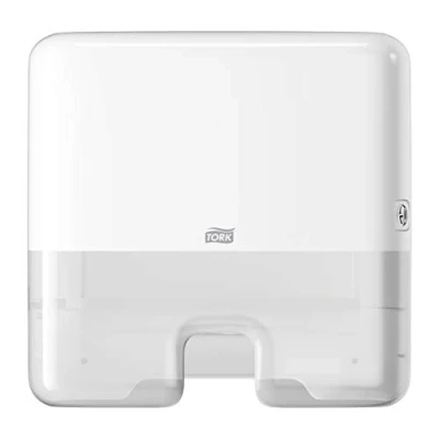 Bild av Tork Xpress mini multifold dispenser pappershandduk 552100 kompakt H2 handduksdispenser för handdukar, utmatning av en handduk i taget, elegant design, vit