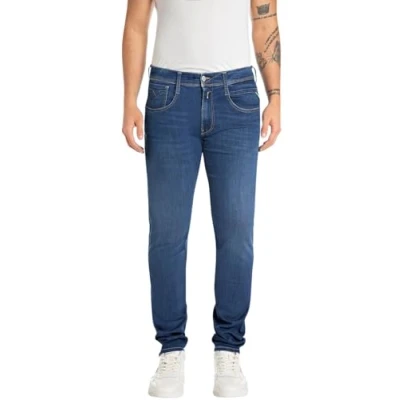 Bild av Replay herr Jeans Anbass Powerstretch Denim, 007 mörkblå, 31W / 32L