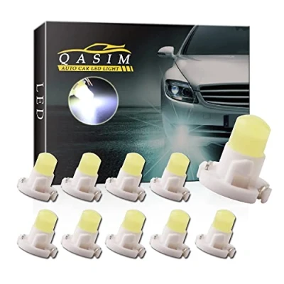Bild av Qasim 10 x T4.2 LED lampor COB 1SMD vit för instrumentinstrumentbräda hastighetsmätare instrument panellampa DC12 V