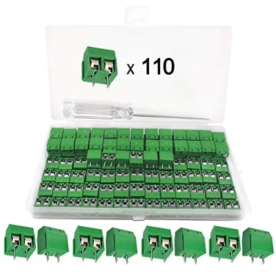 Bild av YIXISI 110 PCS Universal PCB Board Kit, 5mm Pitch 2 Pin Mount Skruv Terminal Block Connector för Arduino