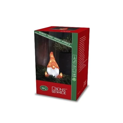 Bild av Konstsmide Tomte Juldekoration i akryl 26 cm 16 LED 3xAAA