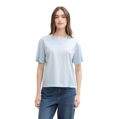 Bild av TOM Tailor Denim BOXY FIT Tshirt bas, Storlek: Small, Dusty sky blue