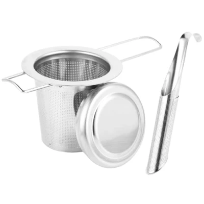 Bild av tesil rostfritt stål för löst te 2 stycken kopp tetillbehör infuser (1 &amp; 1 rör)