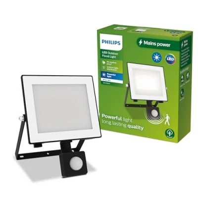 Bild av Philips Lois utomhusstrålkastare med sensor, 30 W, 3000 K, svart