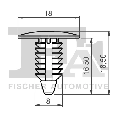 Bild av FA1 89 10002.5 Clip, list svart