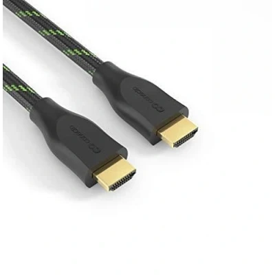 Bild av conecto Premium certifierad High Speed HDMI kabel med Ethernet nylonfläta, guldpläterade kontakter (4K UltraHD, 3D full HD, 18 Gbit/s bandwith, HDR Dynamic Range), 2,00 m