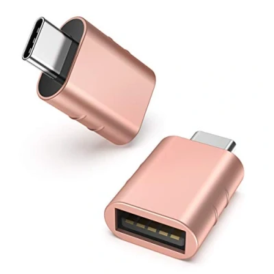 Bild av USB C till adapter (2 pack), Syntech hane 3.0 honadapter kompatibel med MacBook Pro efter 2016, Air 2018, Dell XPS och fler typ eller Thunderbolt 3 enheter, roséguld
