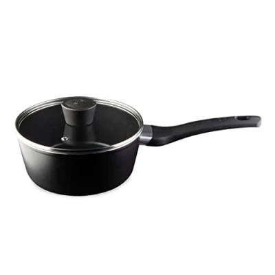 Bild av MasterChef kastrull, non stick beläggning, Ergonomiskt handtag, Glaslock ingår, lämplig för alla spissorter inklusive induktionsspis, 18 cm