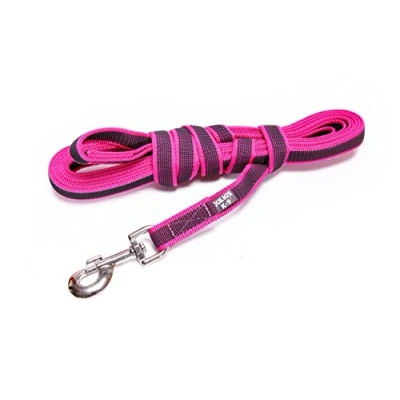 Bild av Julius K9 C&amp;G Super grip leash rosa/grey 20mm/5.0m with handle