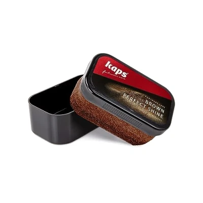 Bild av Kaps Skoputs svamp ger omedelbar glans, för läderskor stövlar väskor, perfekt glans brun)