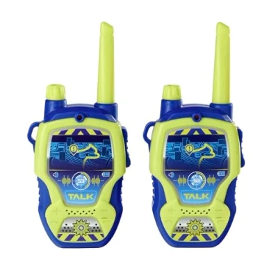 Bild av Dickie Toys Walkie Talkie i polisdesign 2 radioapparater, speciellt utformade för barn från 4 år, upp till 100 m räckvidd, leksaksradioapparater