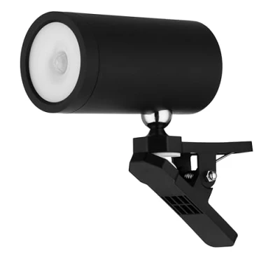 Bild av REV LED vägglampa med batteri och rörelsedetektor, 180 lm, trådlös, dimbar, 360 roterbar. Vägbelysning att ta perfekt för camping, garage källare, IP54, svart