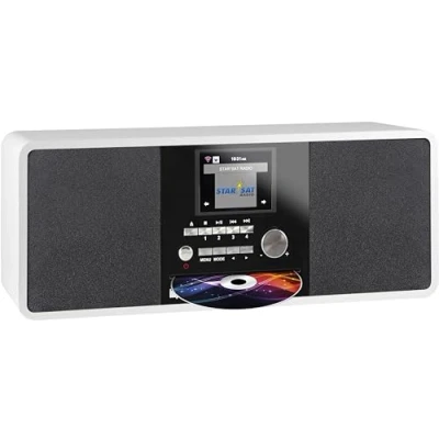 Bild av Imperial DABMAN i200 CD Internetradio/DAB+ radio digital med spelare (stereoljud, internetradio/DAB/UKW, WLAN, LAN, Bluetooth, Aux In, Line Out, Spotify) vit
