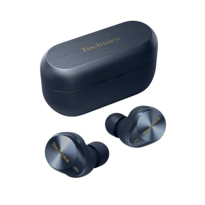 Bild av Technics EAH AZ80E A Trådlösa öronsnäckor med brusreducering, Bluetooth, In Ear hörlurar inbyggd mikrofon, anpassningsbar passform, upp till 7 timmars uppspelning, nattblå