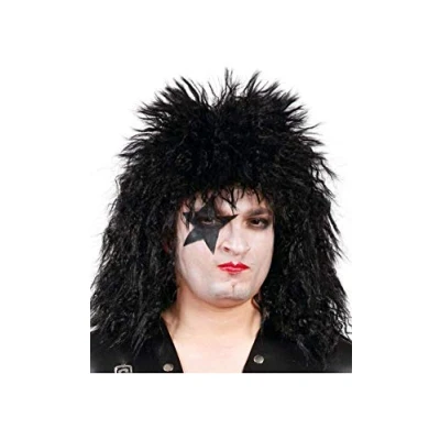 Bild av Fiestas Guirca GUI4799 svart Rock Star peruk (Box Container)
