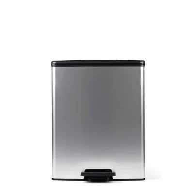 Bild av CURVER DECO DUO BIN papperskorg, plast, silver metallisk, 2 x 26 L