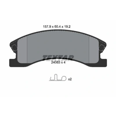 Bild av TEXTAR 2408301 Jeu de plaquettes frein avec indicateur d&#039;usure JEEP: GRAND CHEROKEE 2