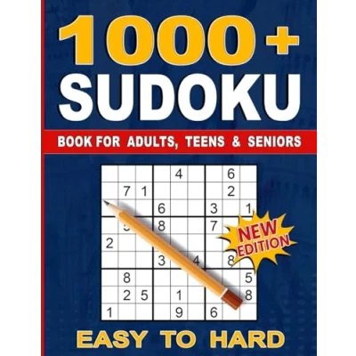 Bild av 1000+ Sudoku Puzzles for Adults: A Book With More Than 1000 from Easy to Hard adults.